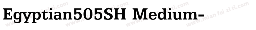 Egyptian505SH Medium字体转换